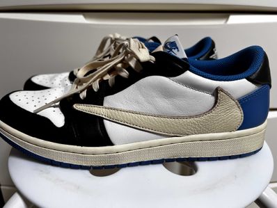 Travis Scott × fragment design × Nike Air Jordan 1 Low OG SP "Military Blue"