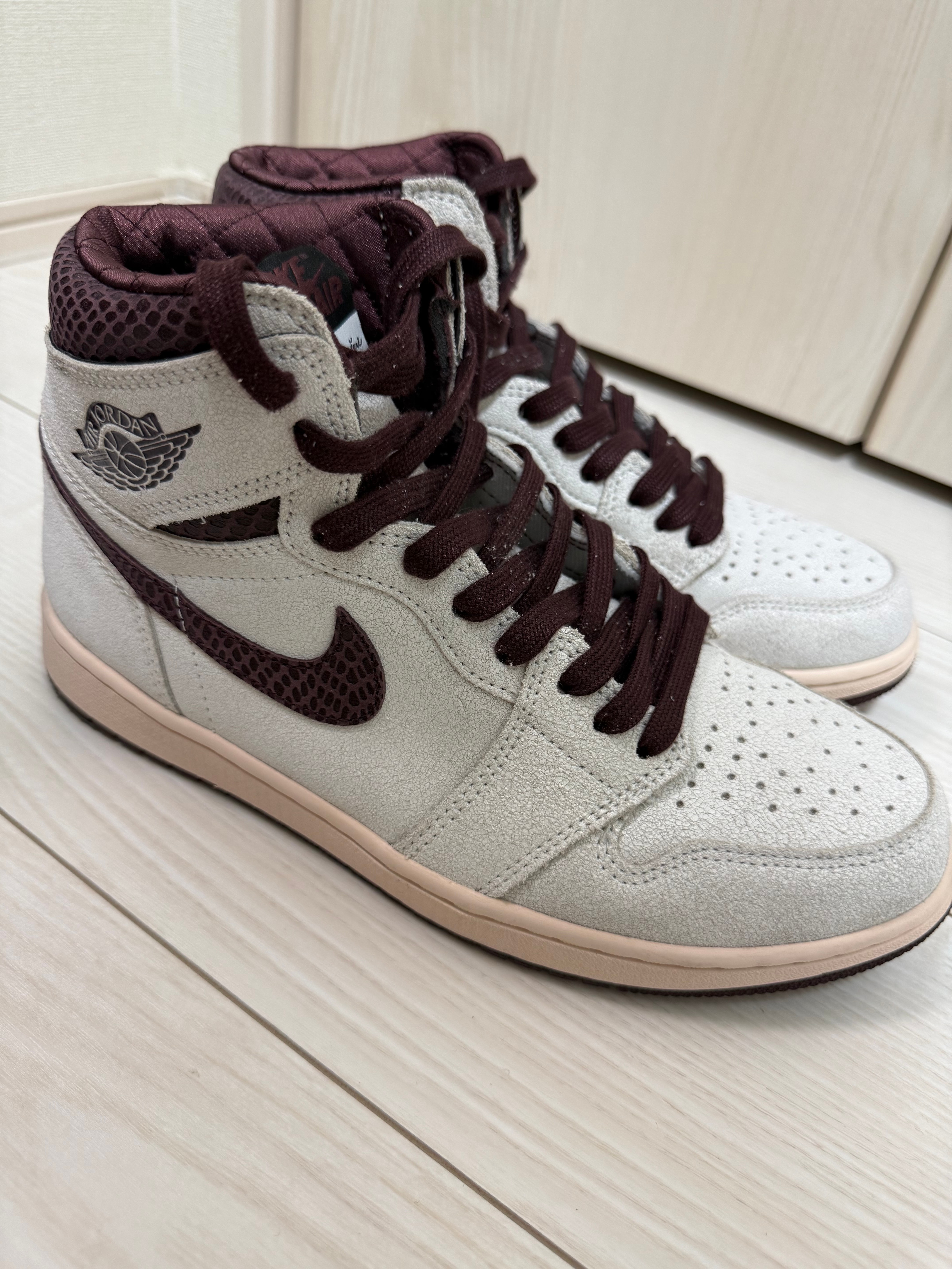 A Ma Maniere × Nike Air Jordan 1 Retro High OG "Sail and Burgundy"