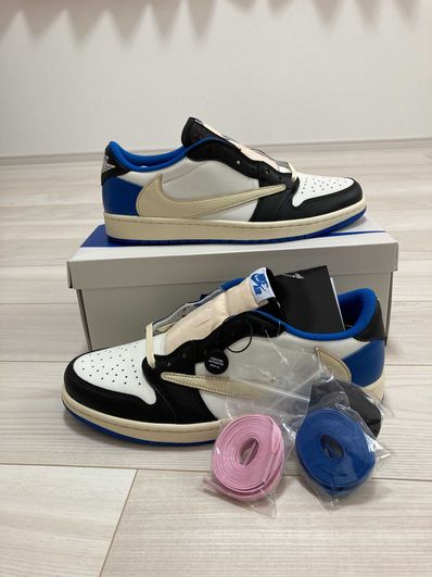 Travis Scott × fragment design × Nike Air Jordan 1 Low OG SP "Military Blue"