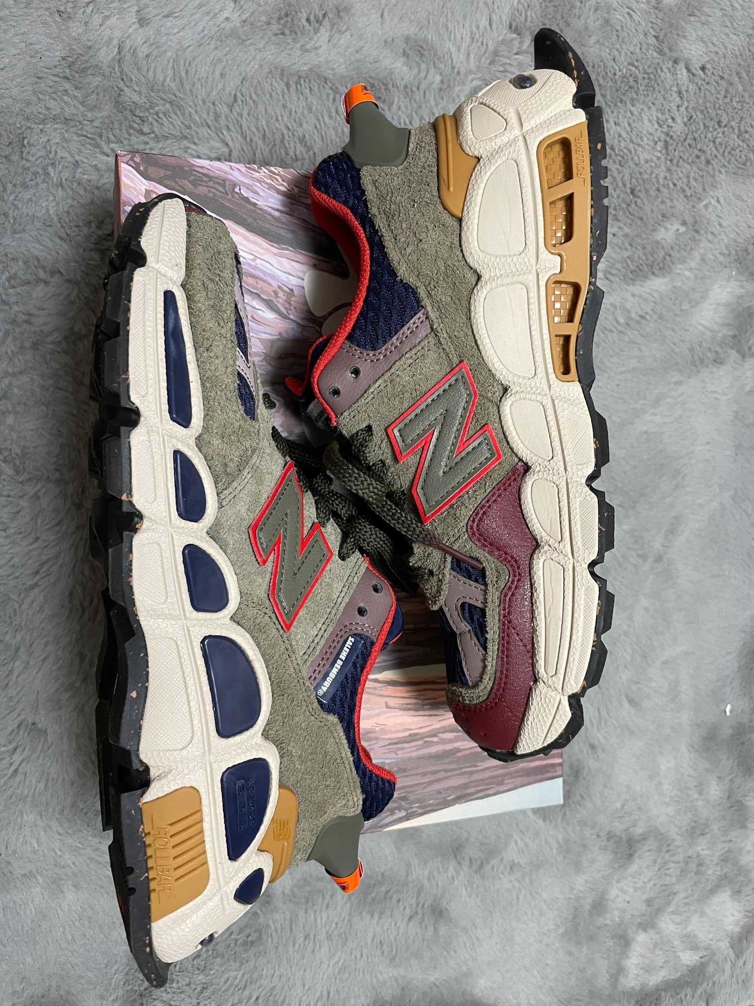 Salehe Bembury × New Balance 574 Yurt "Olive/Red"