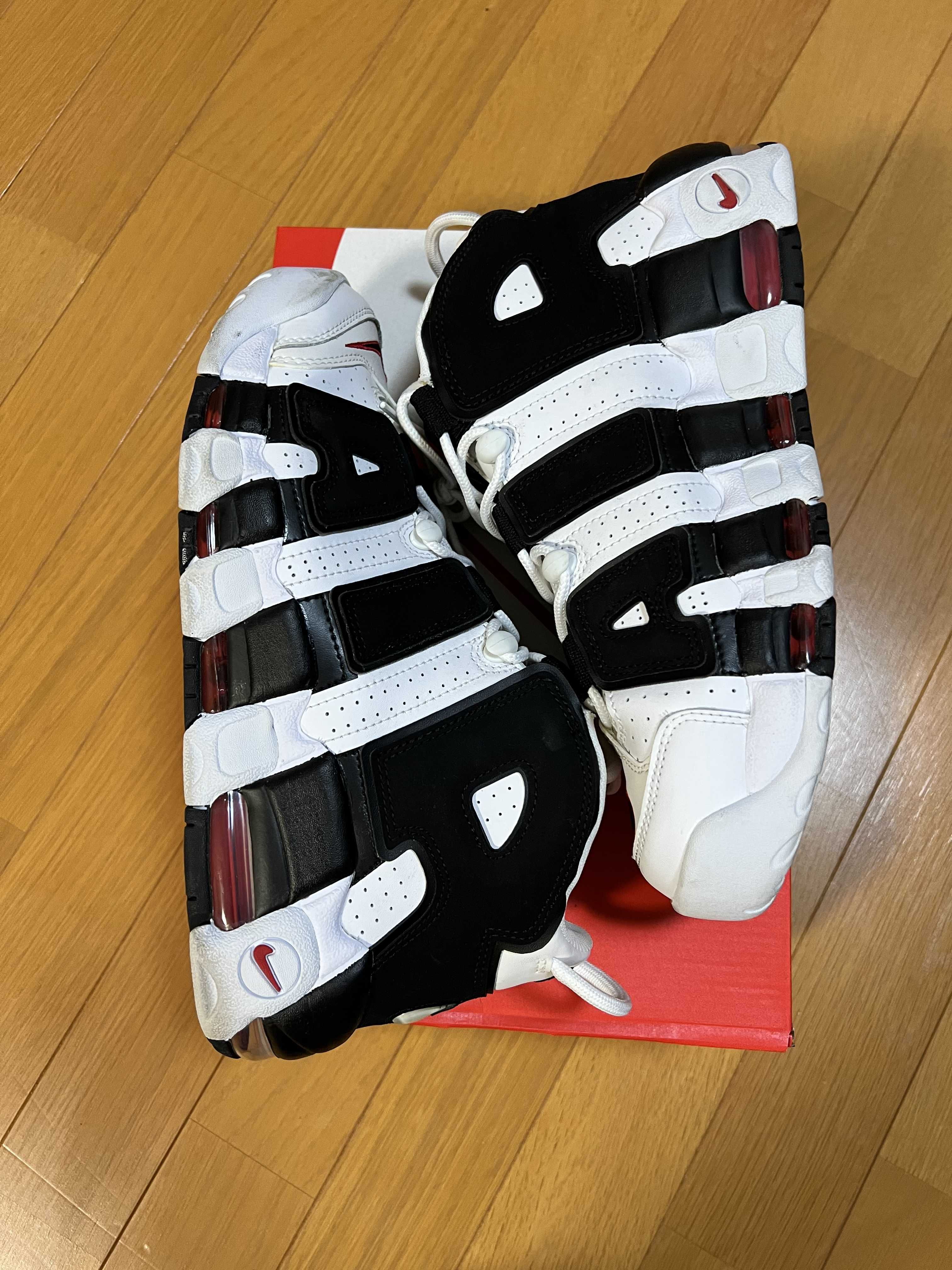 NIKE AIR MORE UPTEMPO "WHITE/BLACK/UNIVERSITY RED"(2020)