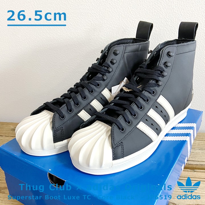 THUG CLUB × adidas Superstar Boots Luxe "Core Black/Off White"
