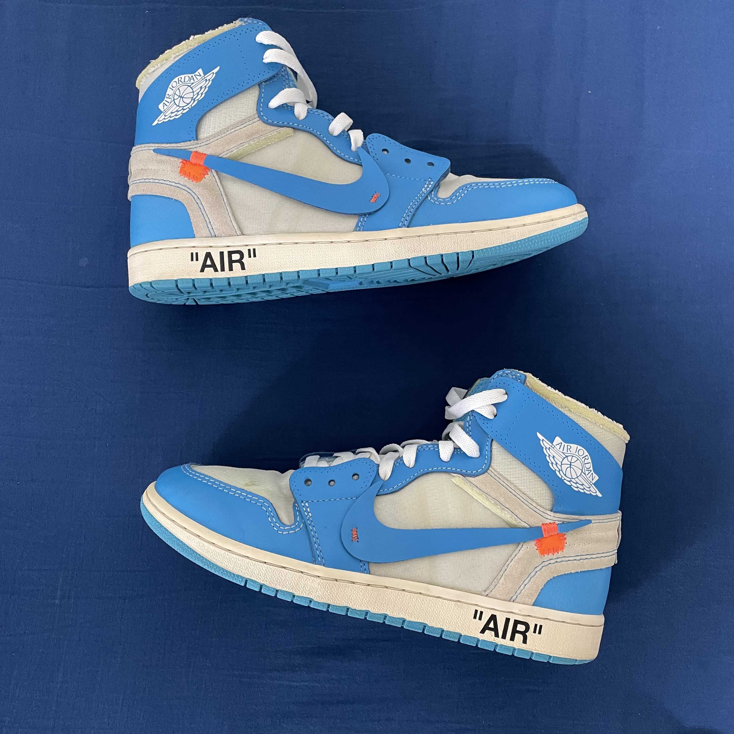Off-White × Nike Air Jordan 1 High UNC "White/Dark Powder Blue"