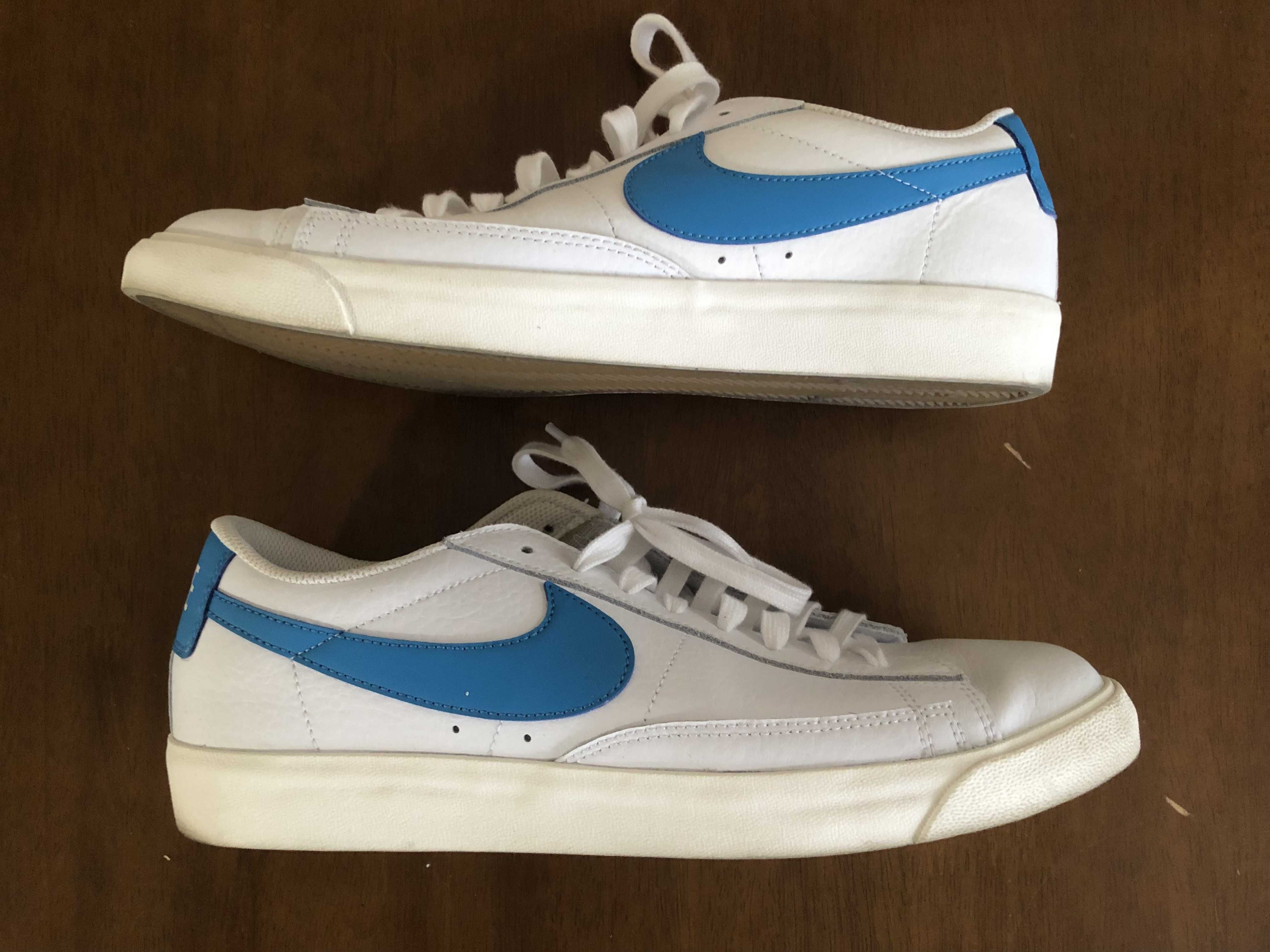 Nike Blazer Low Leather "White/Laser Blue/Sail"