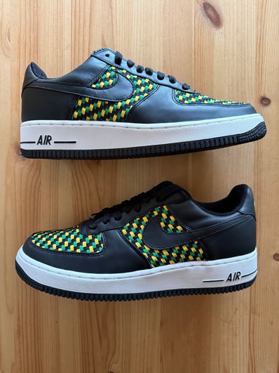 Nike Air Force 1 PRM "Black Classic Green Varsity Maize"