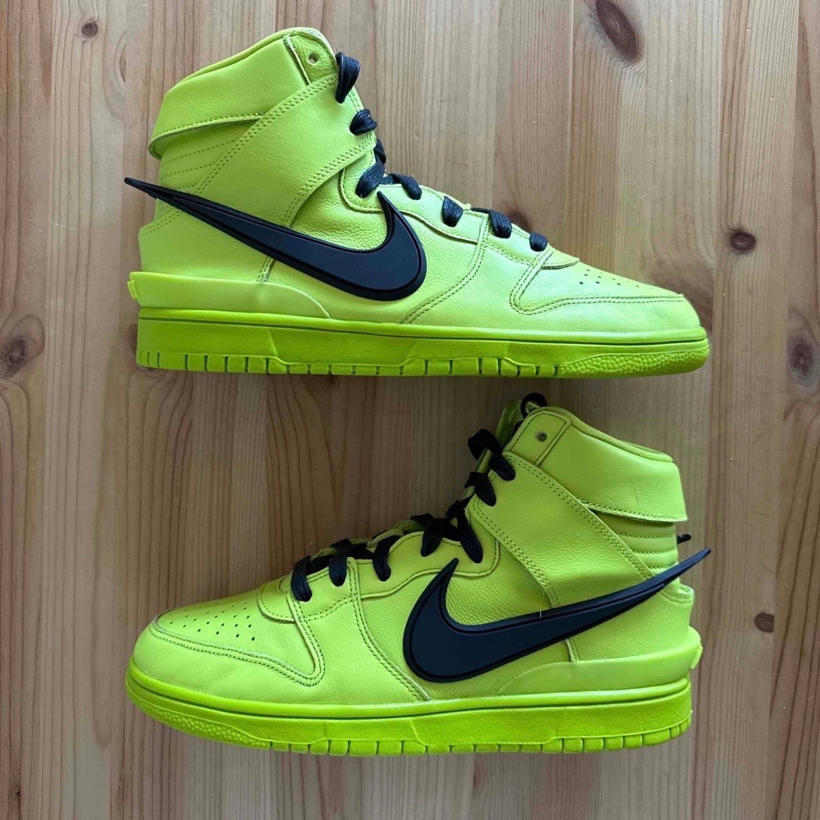 27cm☆ アンブッシュ NIKE ダンクハイ フラッシュライム スニーカー アンブッシュ × ナイキ ダンク ハイ 