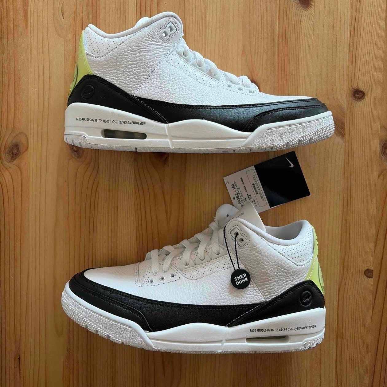 Fragment × Nike Air Jordan 3 "White/Black"