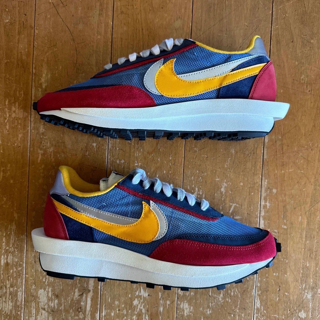 sacai × Nike LDV Waffle "Red/Blue"
