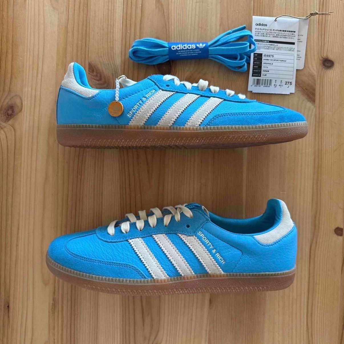 Sporty & Rich × adidas Samba OG "Blue Rush"