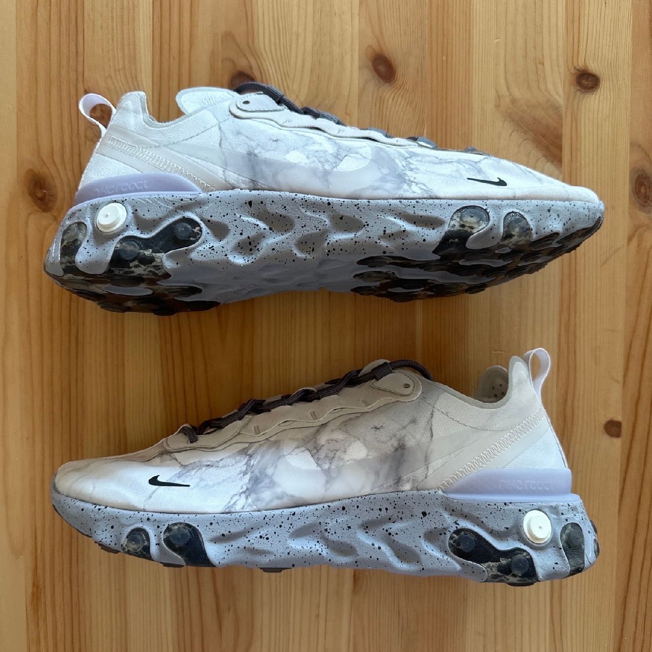 KENDRICK LAMAR×NIKE REACT ELEMENT 55 "PURE PLATINUM/CLEAR-WOLF GREY-BLACK"