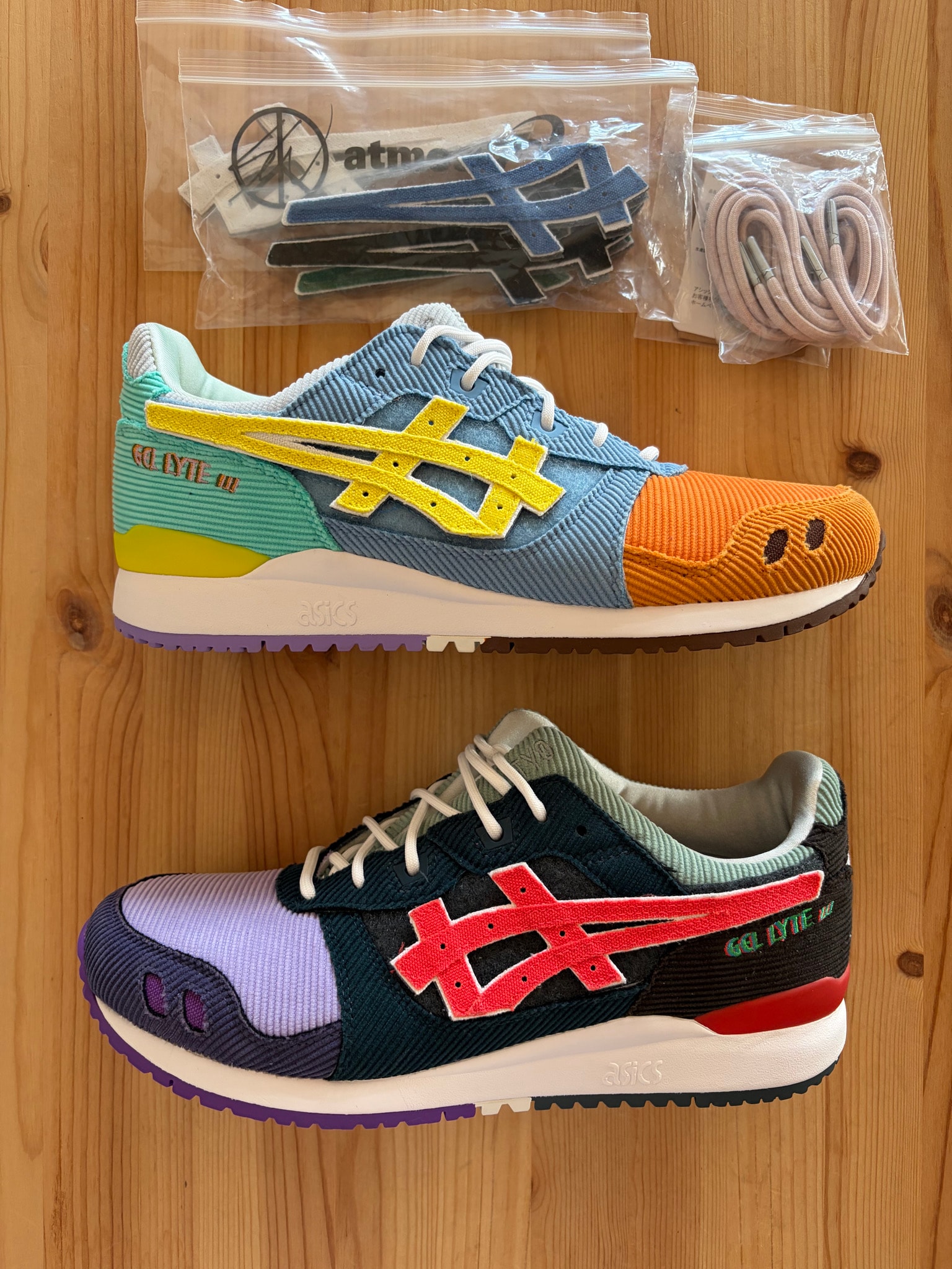 Sean Wotherspoon × atmos × Asics Gel-Lyte 3 OG "Multi" (with White Stripe)