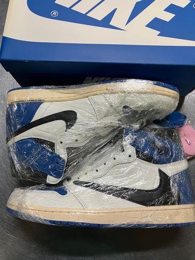 Travis Scott × fragment design × Nike Air Jordan 1 Retro High OG SP "Military Blue"