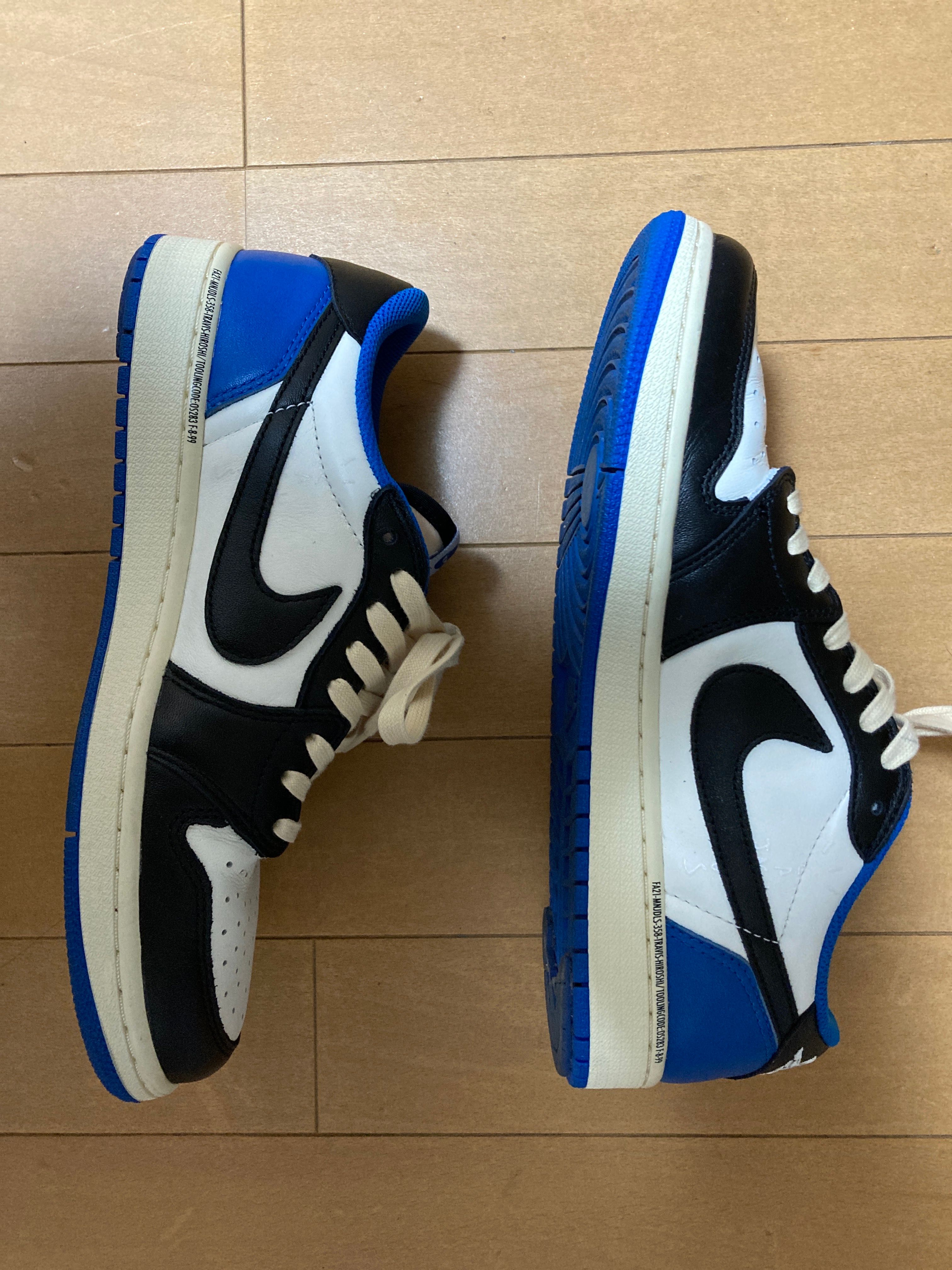 Travis Scott × fragment design × Nike Air Jordan 1 Low OG SP "Military Blue"