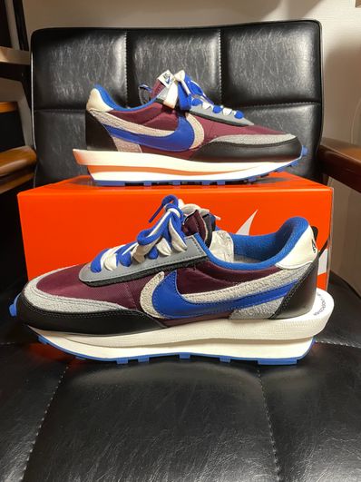 UNDERCOVER × sacai × Nike LD Waffle "Night Maroon/Pale Ivory-Ground Grey-Team Royal"