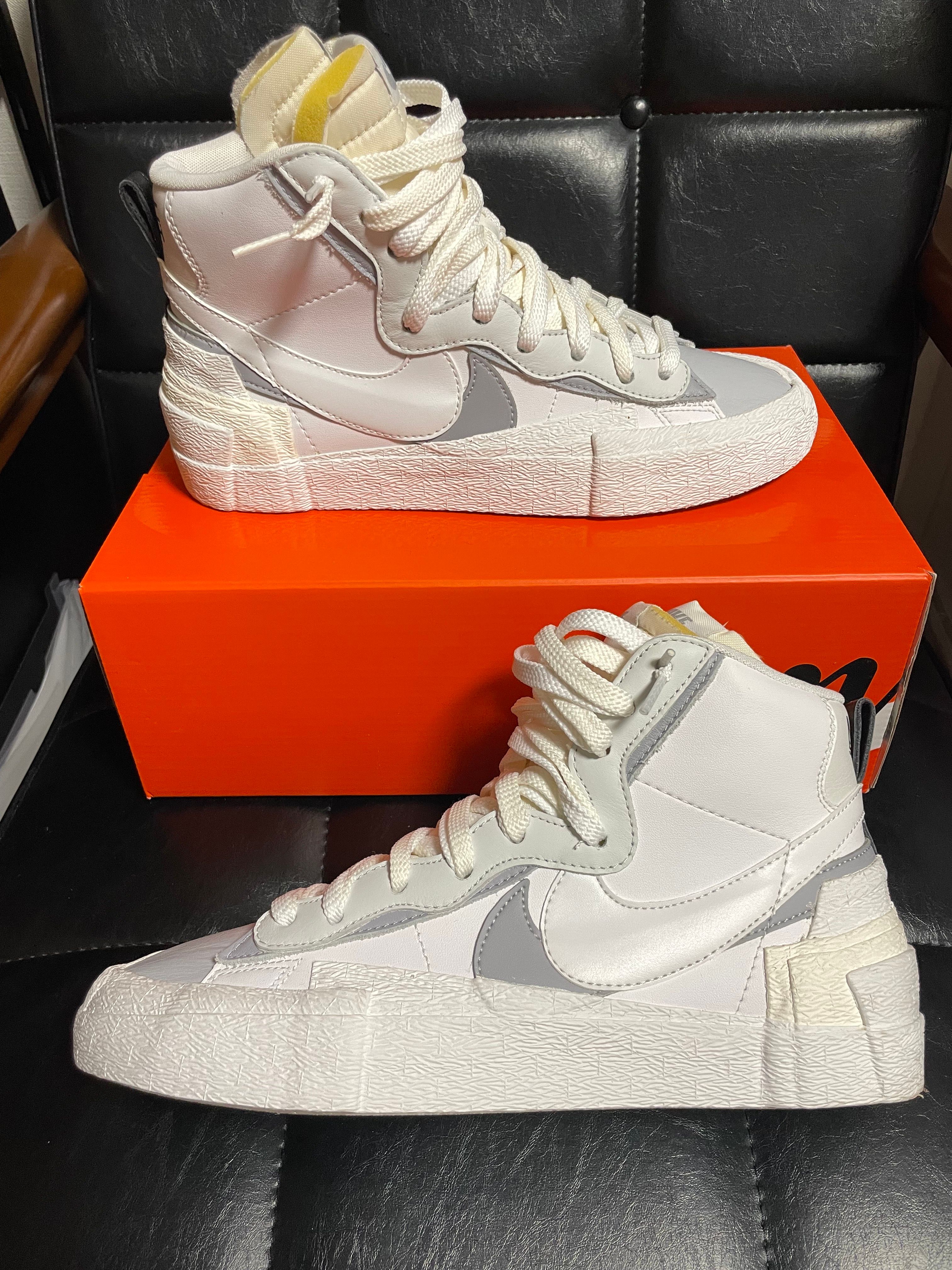 sacai × NIKE BLAZER MID "WHITE/WOLF GREY"