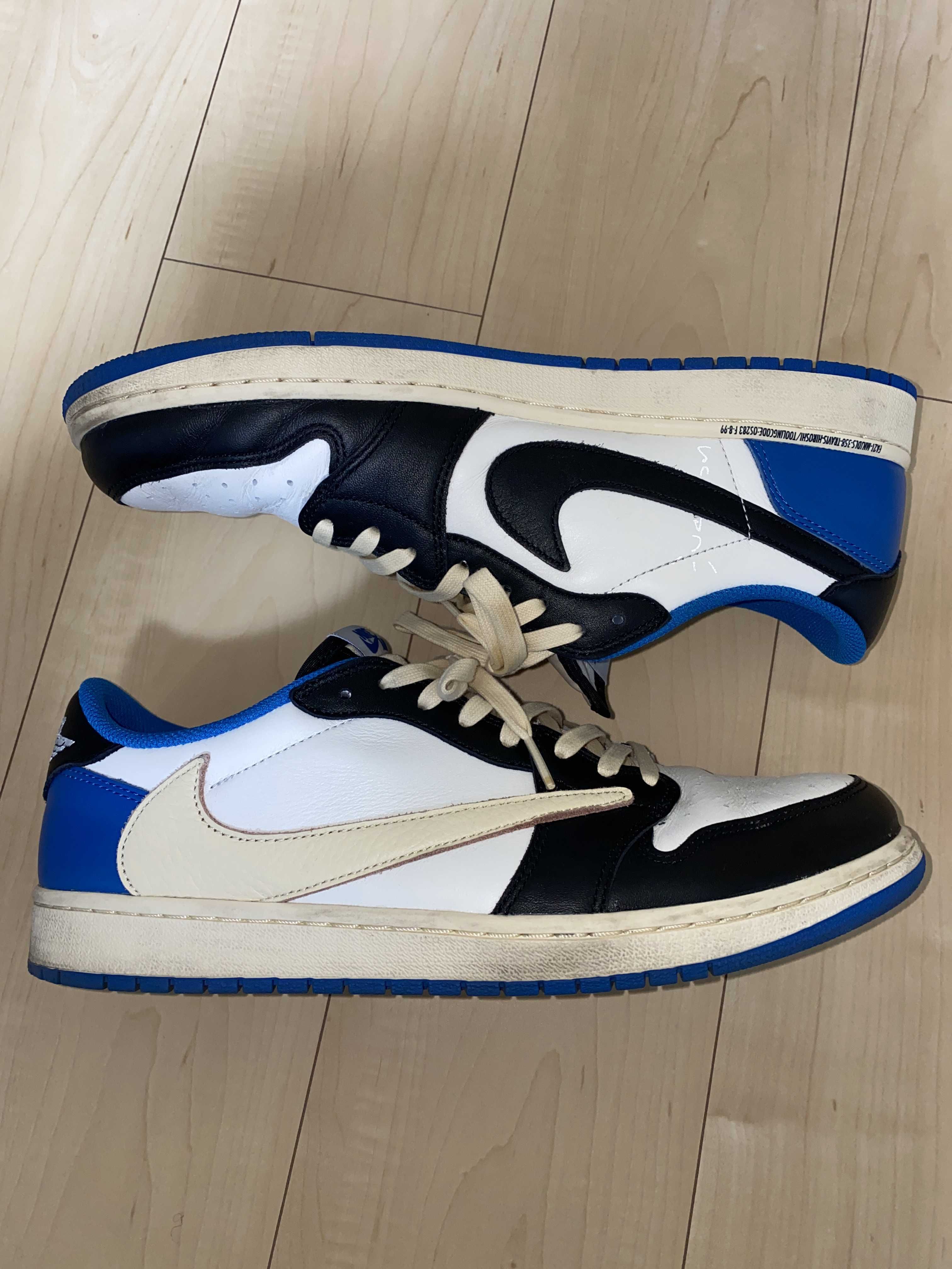 Travis Scott × fragment design × Nike Air Jordan 1 Low OG SP "Military Blue"