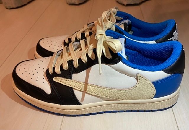 Travis Scott × fragment design × Nike Air Jordan 1 Low OG SP "Military Blue"