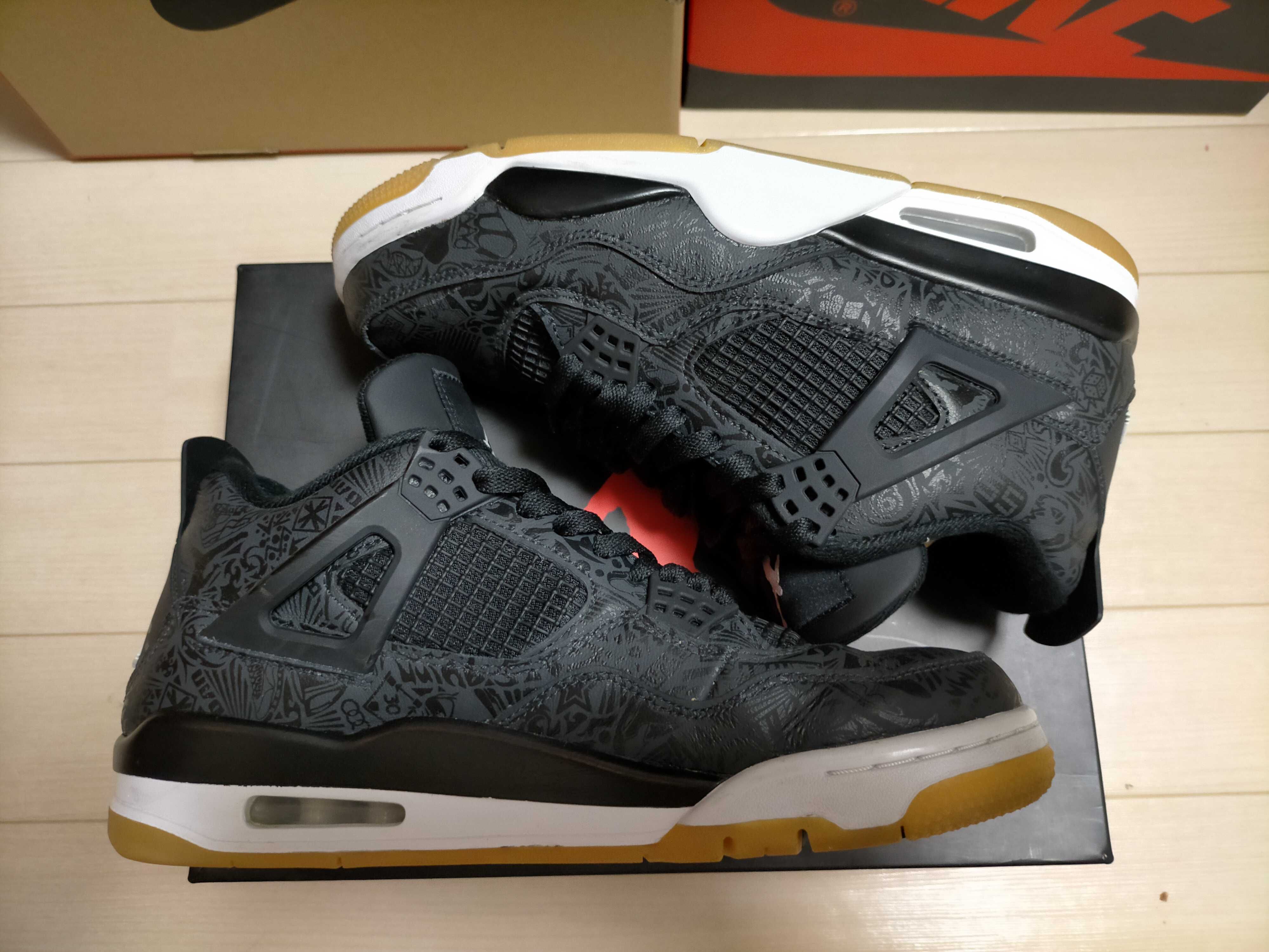 Nike Air Jordan 4 Retro "Laser Black/Gum"