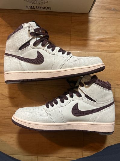 A Ma Maniere × Nike Air Jordan 1 Retro High OG "Sail and Burgundy"
