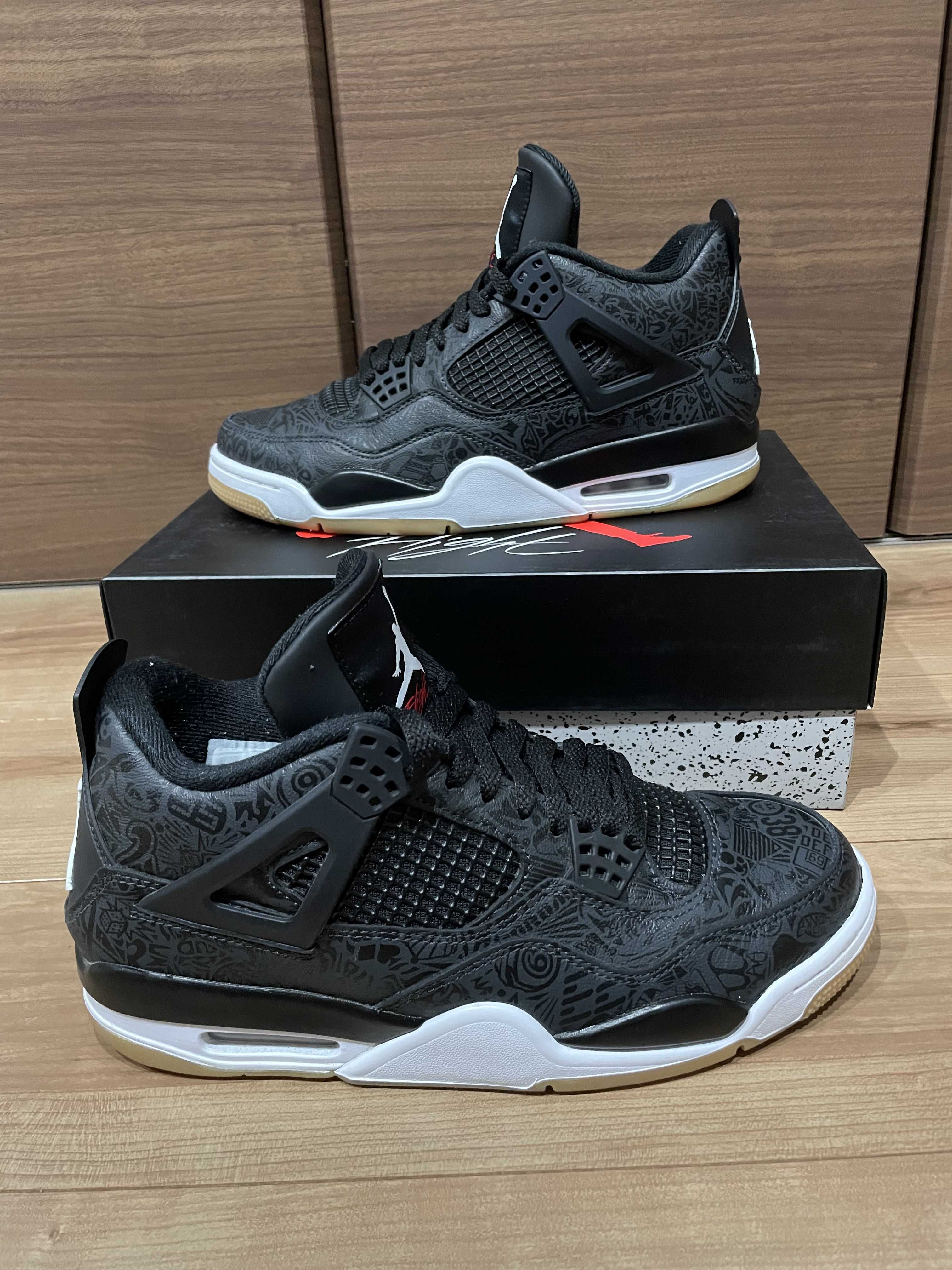 Nike Air Jordan 4 Retro "Laser Black/Gum"
