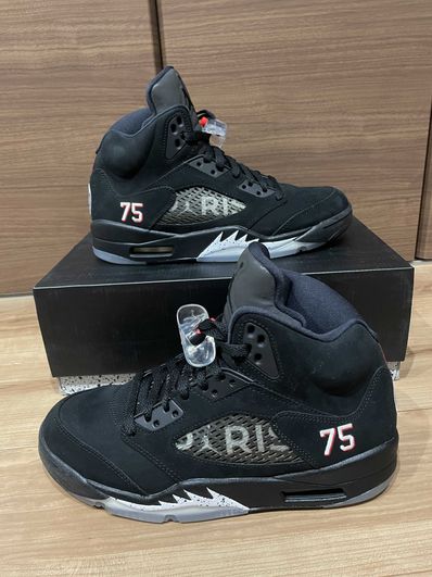 NIKE AIR JORDAN 5 PARIS SAINT-GERMAIN BLACK/CEMENT GREY