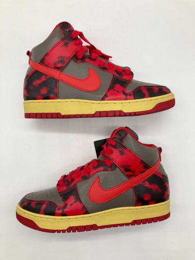 Nike Dunk High "Red Acid Wash"