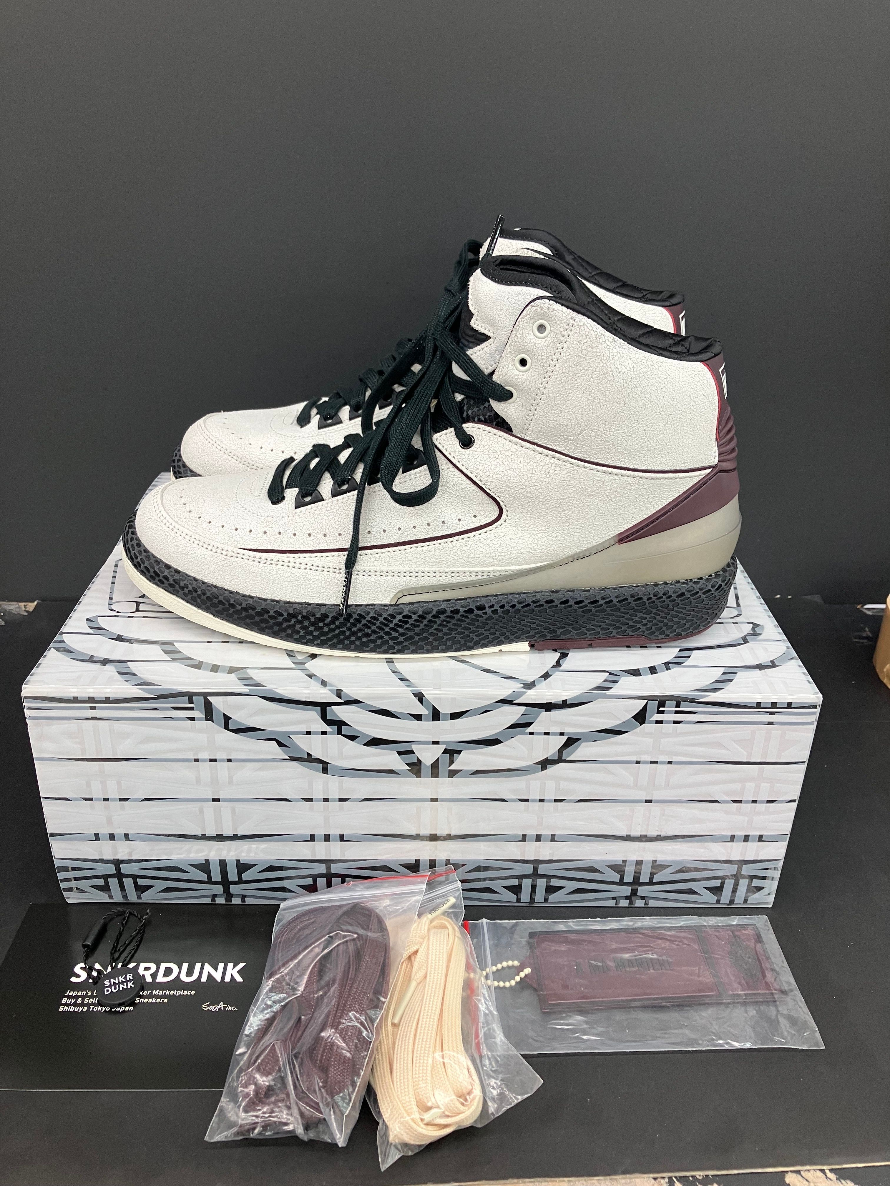 ナイキ ×A Ma Maniere Air Jordan 2 Airness/Sail and Burgundy DO7216-100 エアジョーダン2エアネス/セイルアンドバーガンディスニーカー  メンズ 24cm