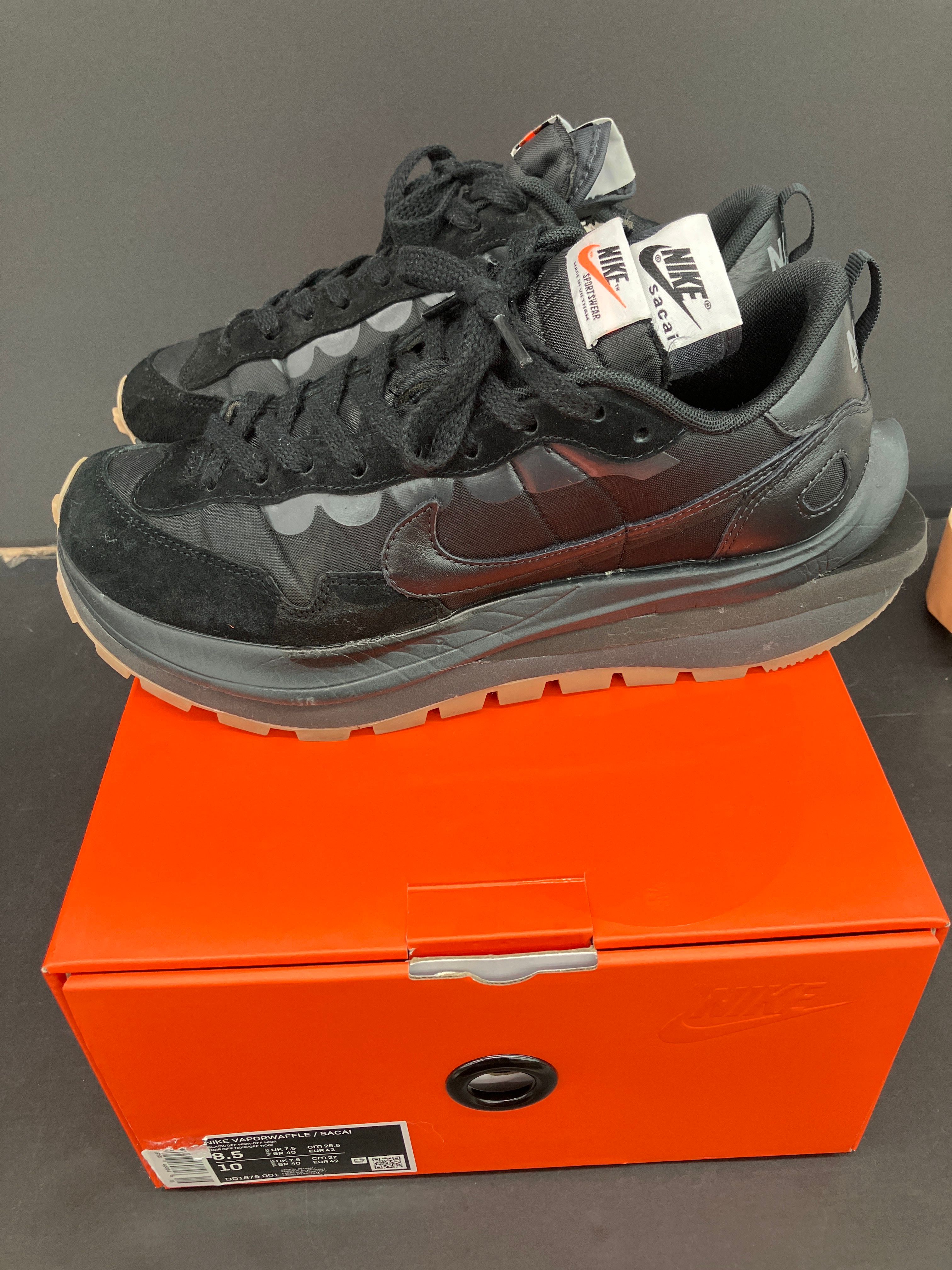sacai × Nike VaporWaffle "Black Gum"
