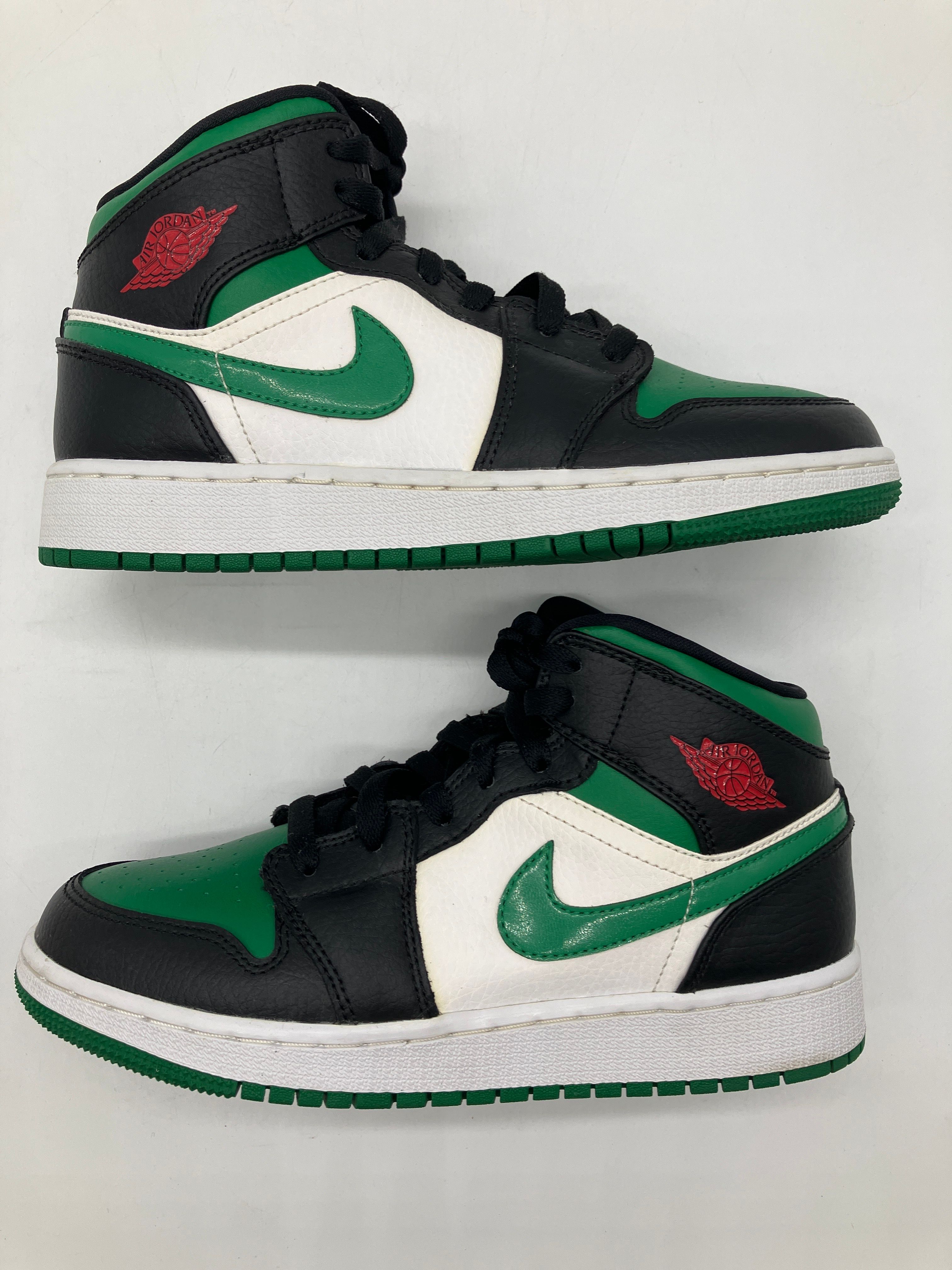 NIKE GS AIR JORDAN 1 MID "GREEN TOE"
