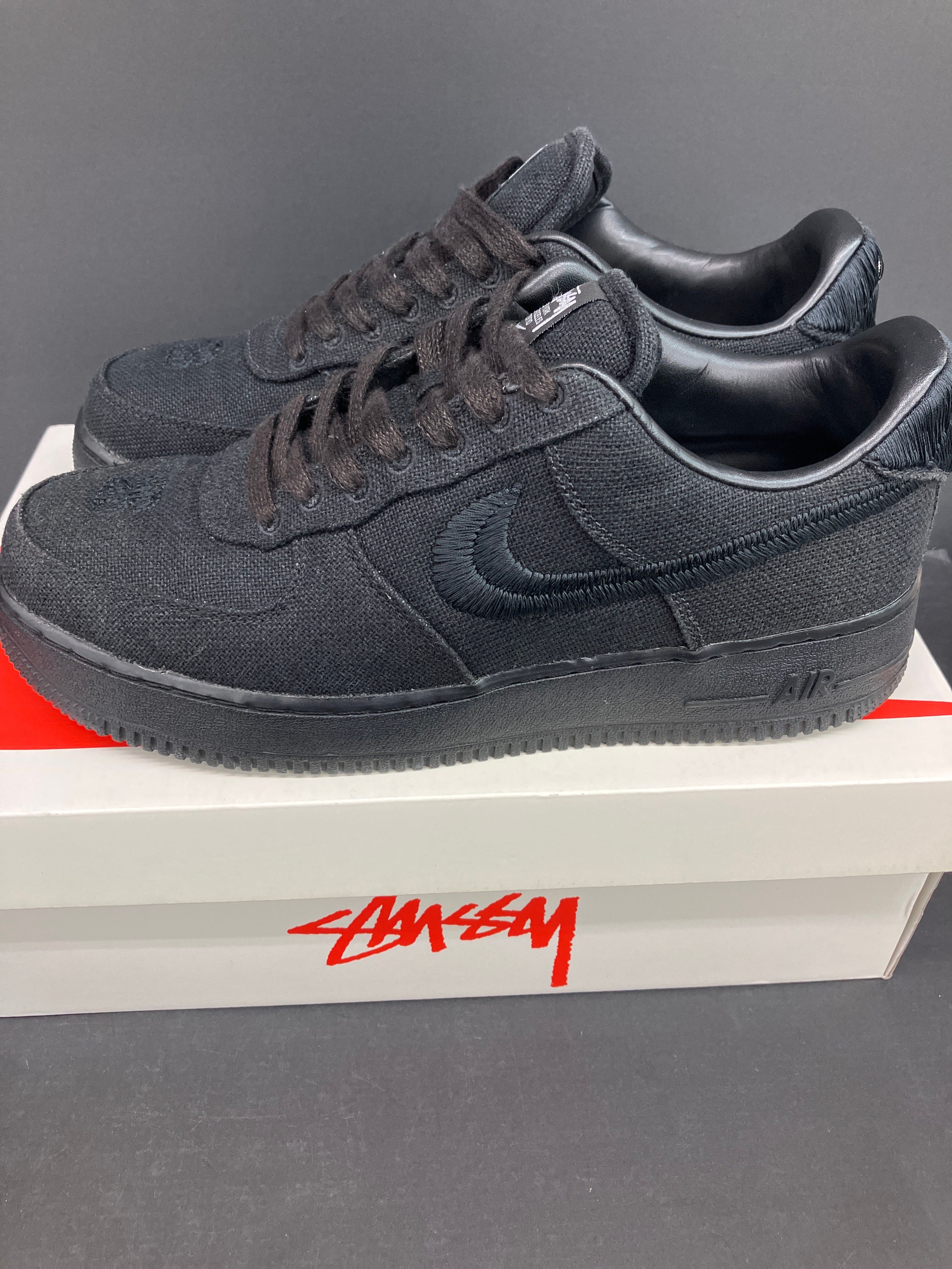 Stussy × Nike Air Force 1 Low "Triple Black"