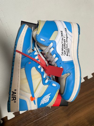 Off-White × Nike Air Jordan 1 High UNC "White/Dark Powder Blue"