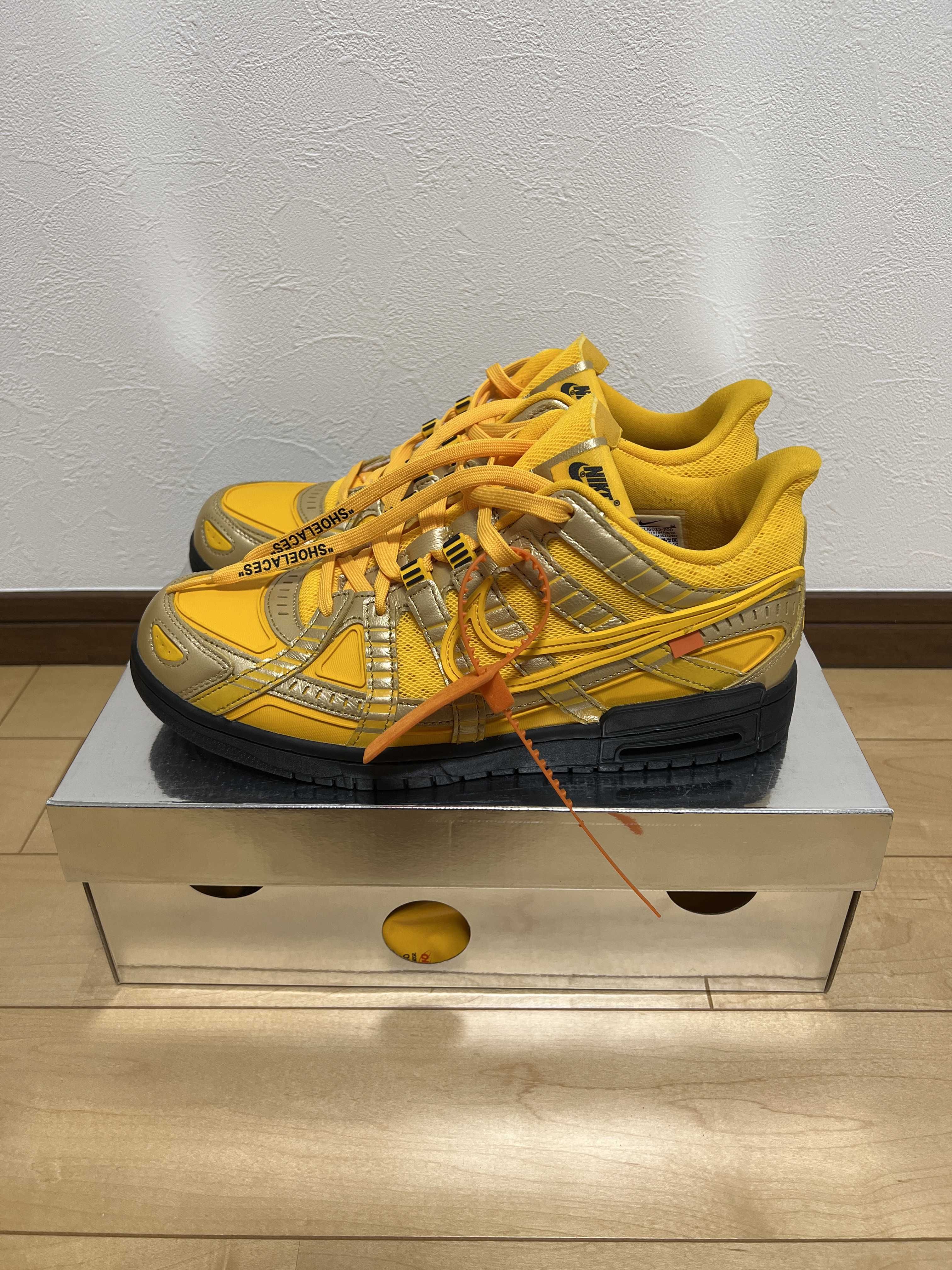 Off-White × Nike Air Rubber Dunk "University Gold"