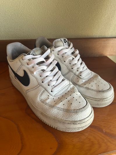 Nike Air Force 1 Low '07 "White Black Pebbled Leather"