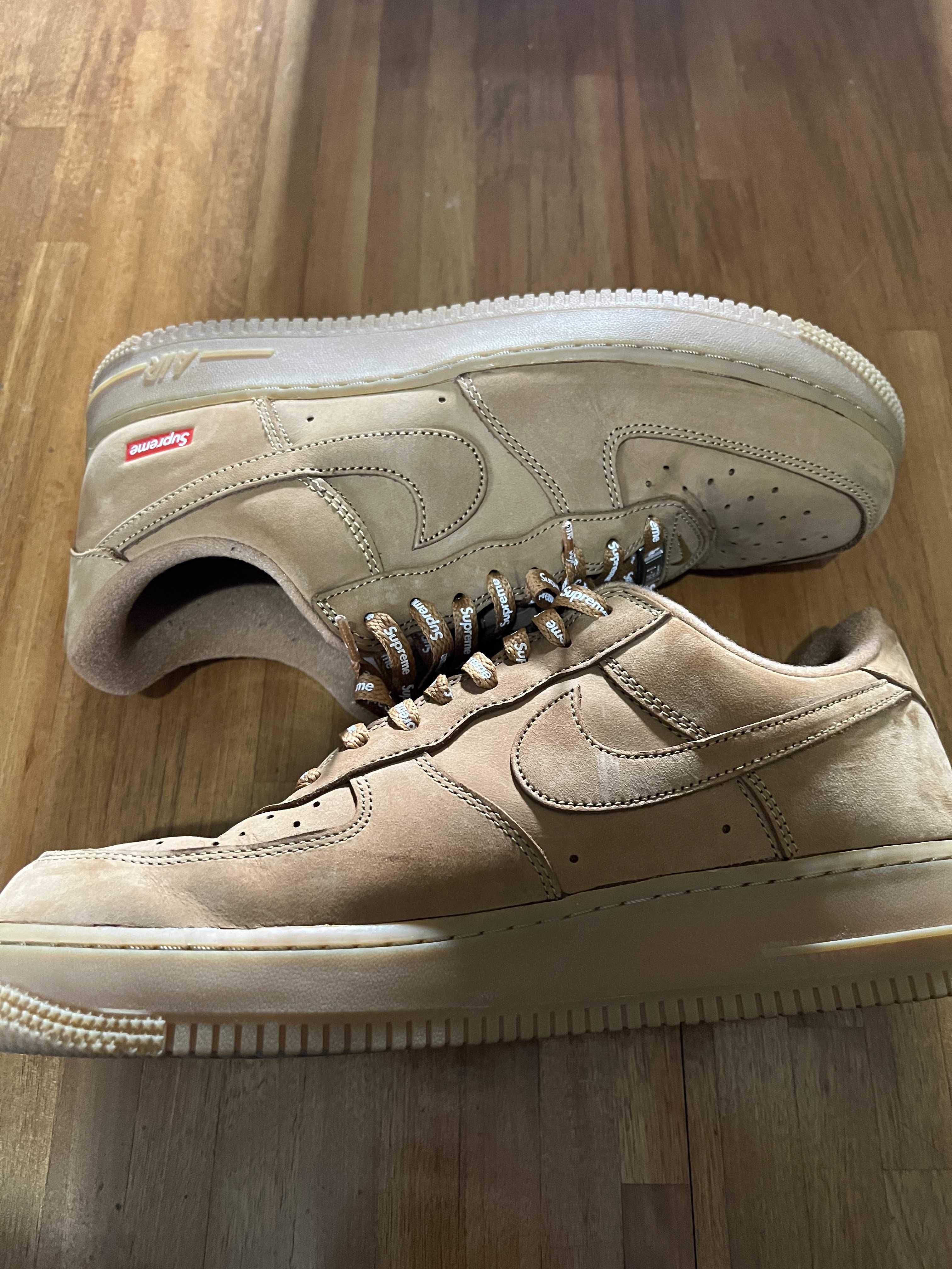 Supreme × Nike Air Force 1 Low "Flax/Wheat"