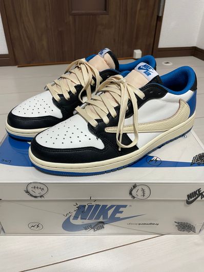 Travis Scott × fragment design × Nike Air Jordan 1 Low OG SP "Military Blue"