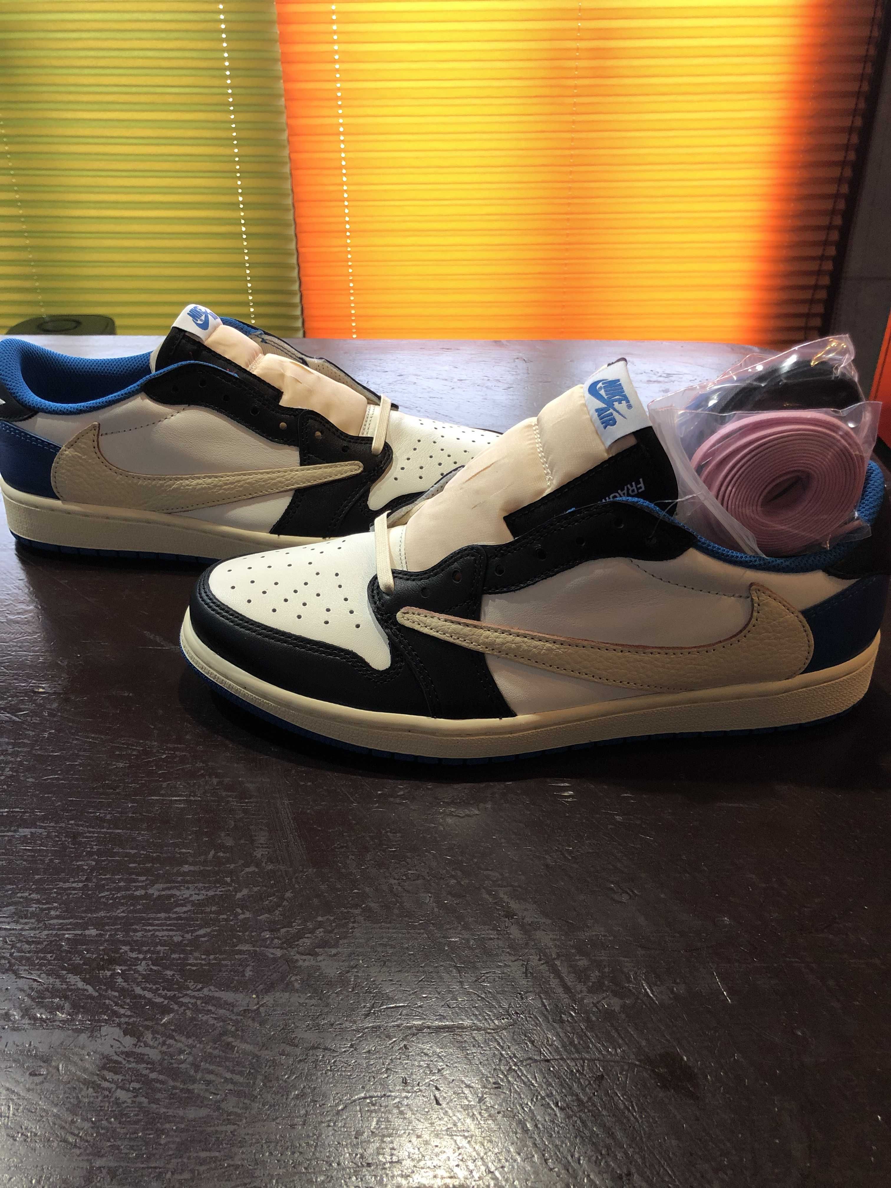 Travis Scott × fragment design × Nike Air Jordan 1 Low OG SP "Military Blue"