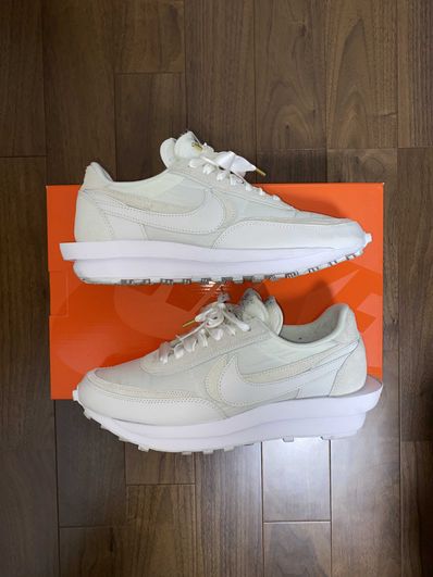 sacai × Nike LDV Waffle "Triple White"