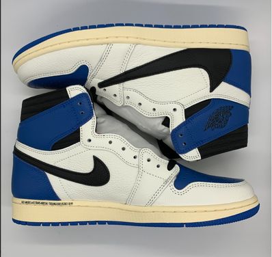Travis Scott × fragment design × Nike Air Jordan 1 Retro High OG SP "Military Blue"