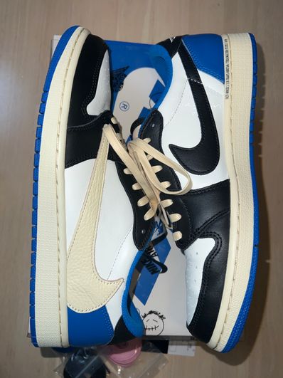 Travis Scott × fragment design × Nike Air Jordan 1 Low OG SP "Military Blue"