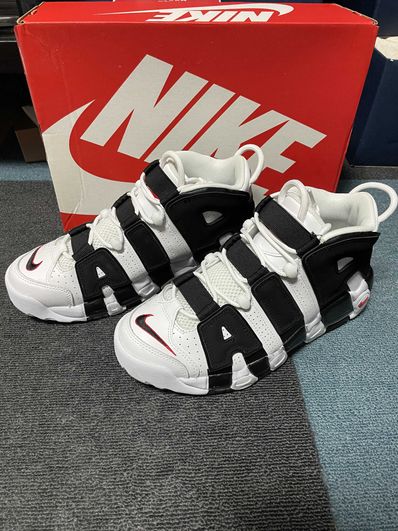 NIKE AIR MORE UPTEMPO "WHITE/BLACK/UNIVERSITY RED"(2020)