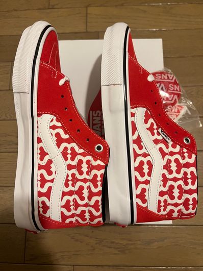 Supreme × Vans Monogram S Logo Skate Grosso Mid "Red"