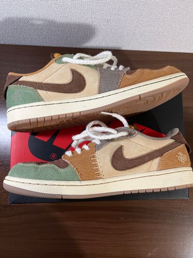 Zion Williamson × Nike Air Jordan 1 Low OG "Flax and Oil Green"