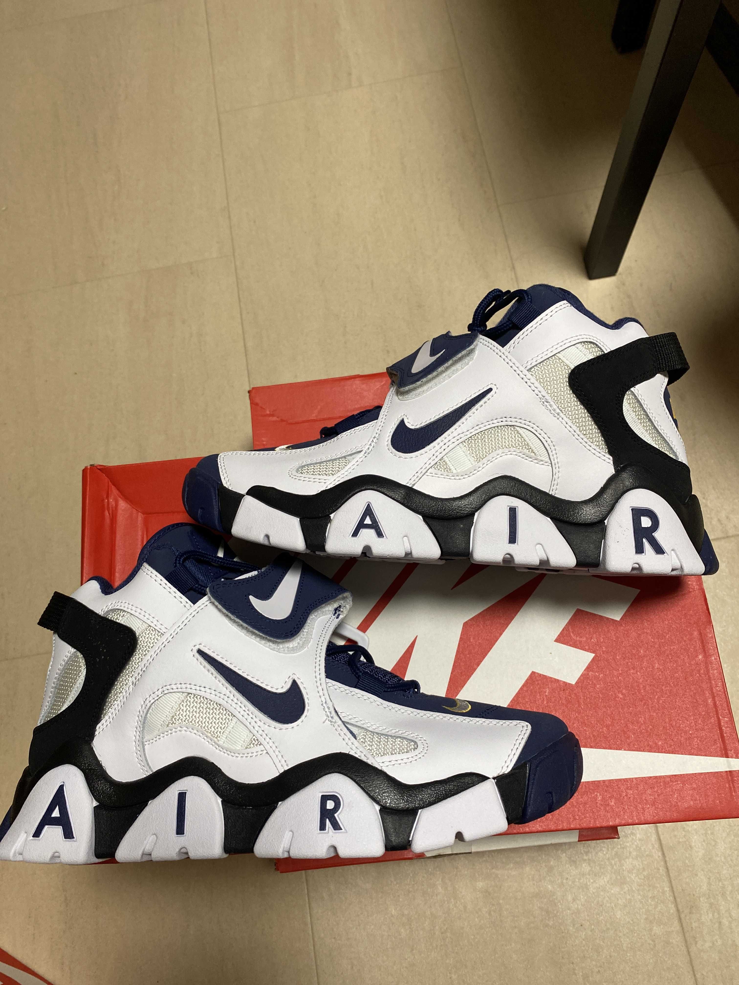 NIKE AIR BARRAGE MID WHITE/NAVY