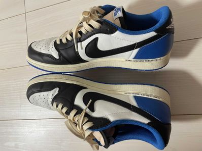 Travis Scott × fragment design × Nike Air Jordan 1 Low OG SP "Military Blue"