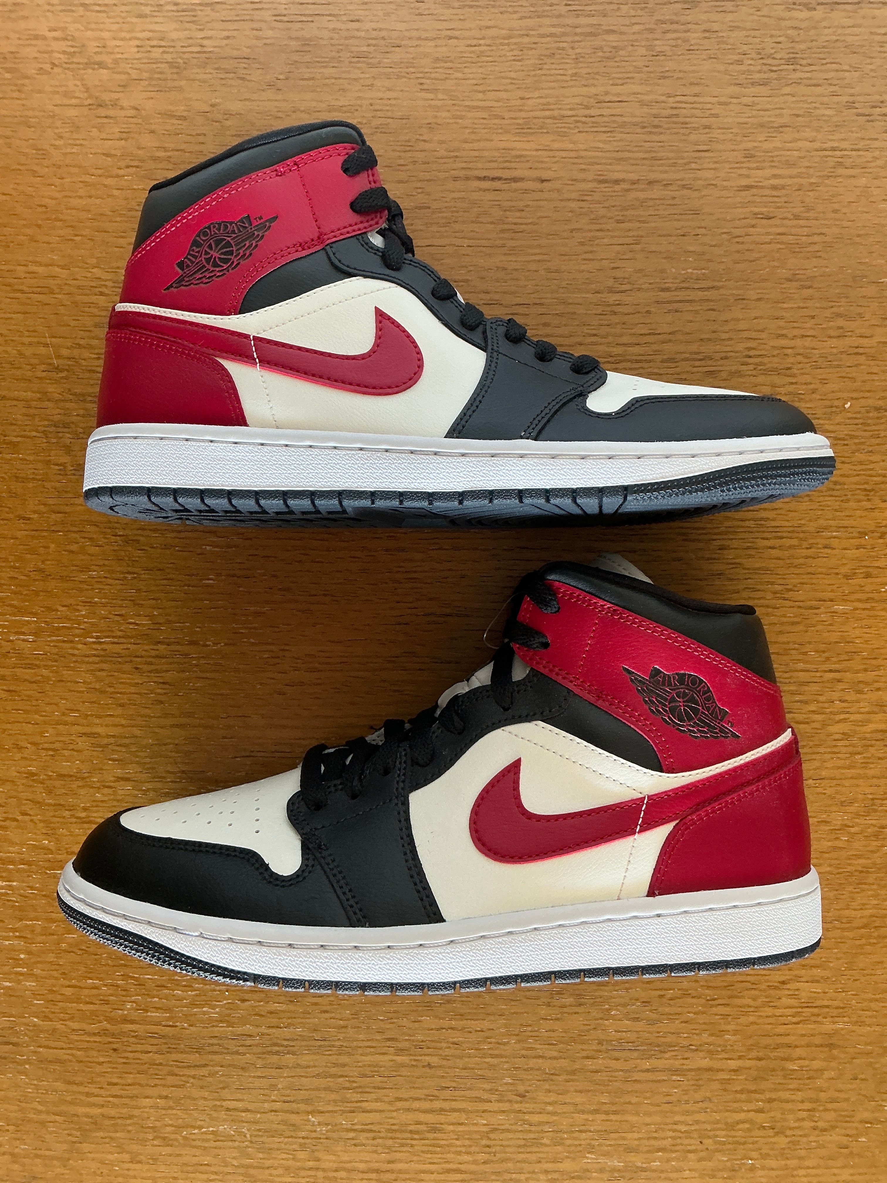 Nike Women's Air Jordan 1 Mid "Sail/Off Noir/White/Gym Red"