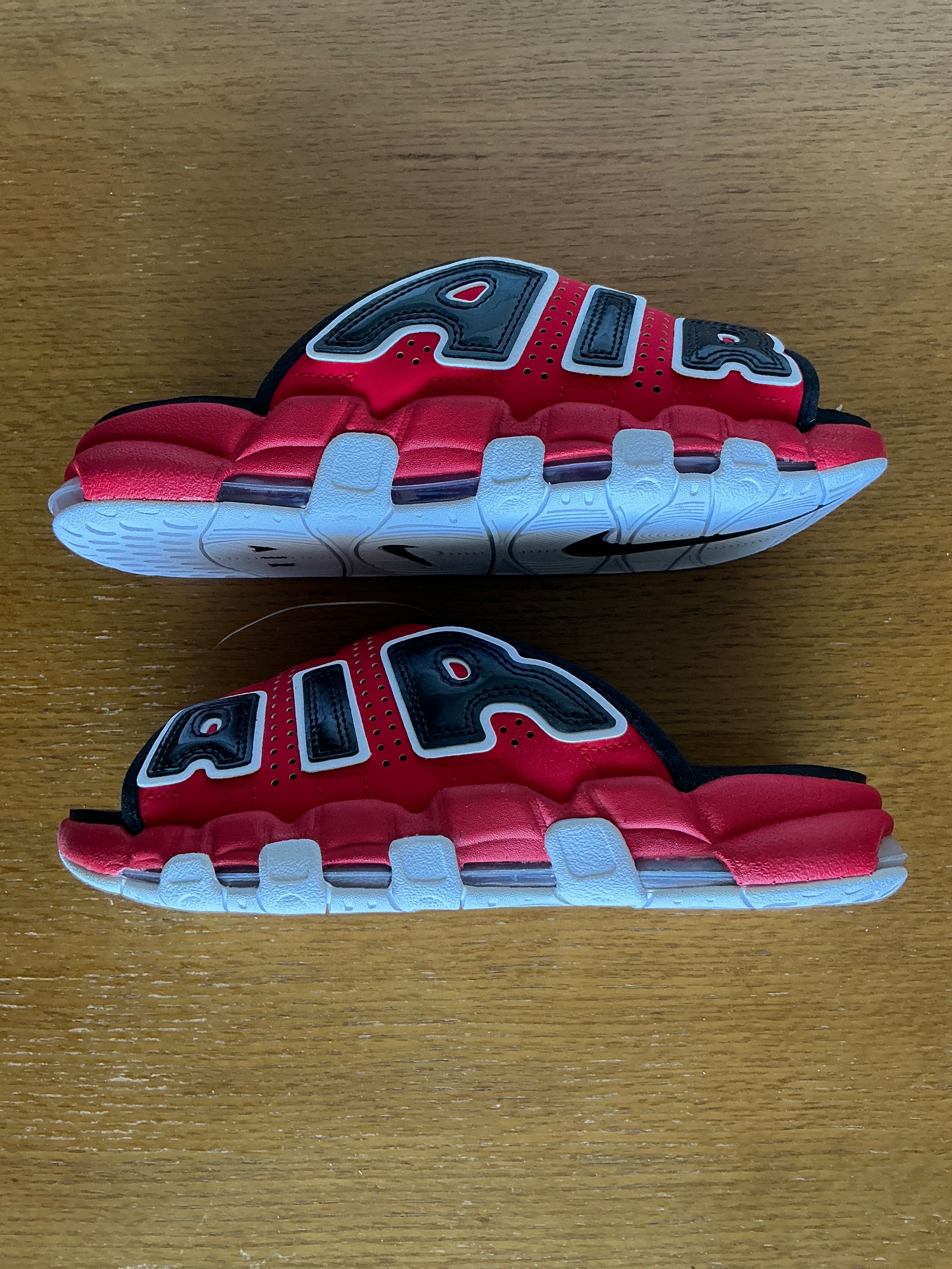 Nike Air More Uptempo Slide "University Red/Black" (FJ6035-600/FJ6036-600)