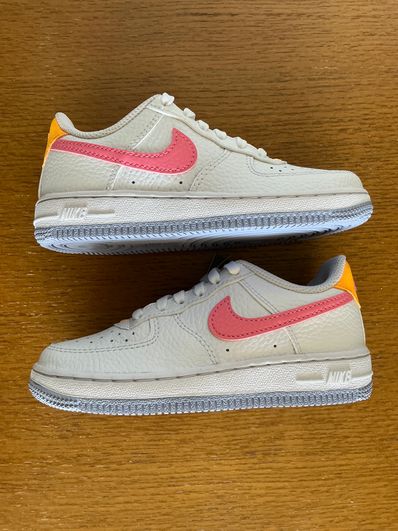 Nike PS Force 1 Low "White/Coral Chalk"