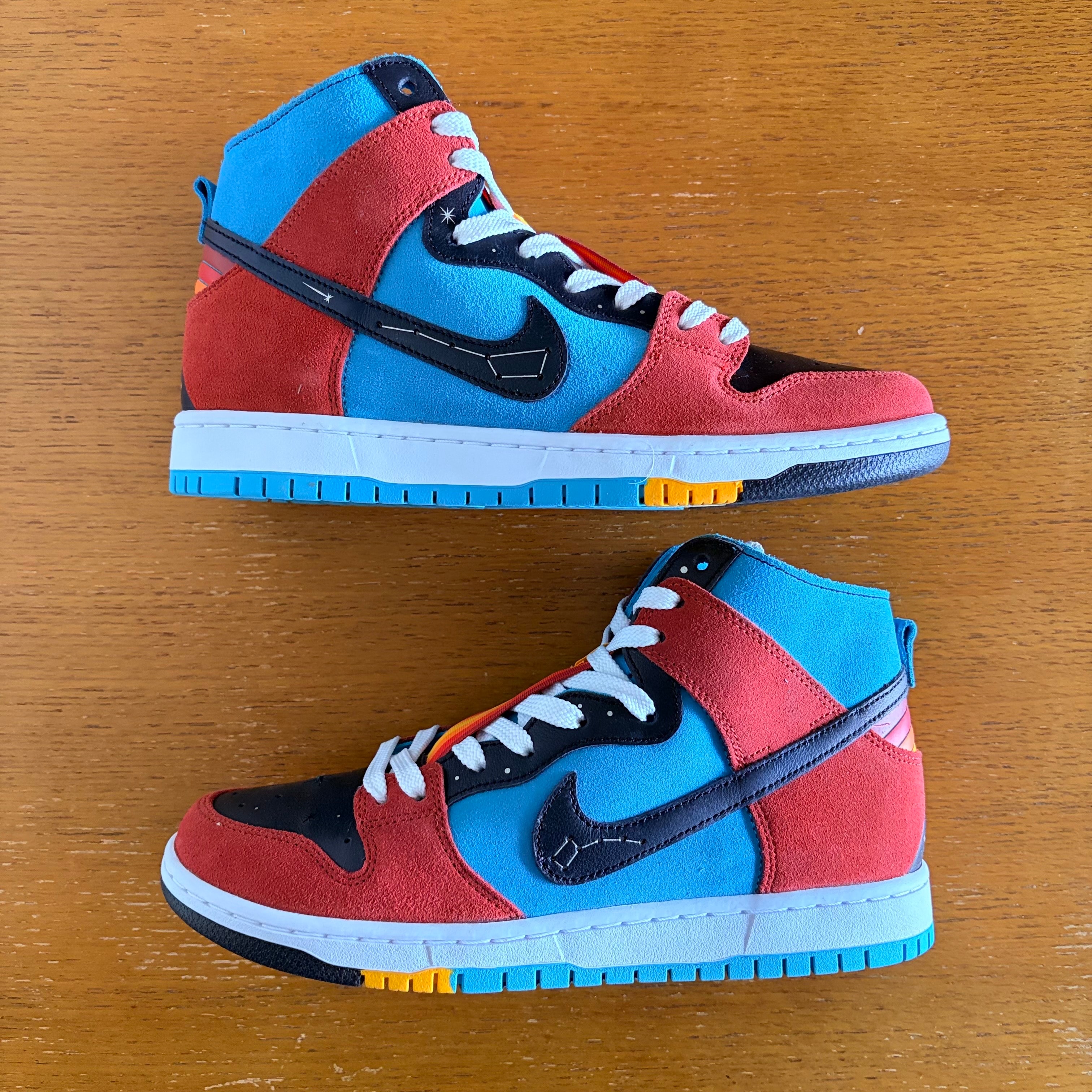 Di’orr Greenwood × Nike SB Dunk High Decon QS "Turquoise Blue and Firewood Orange"