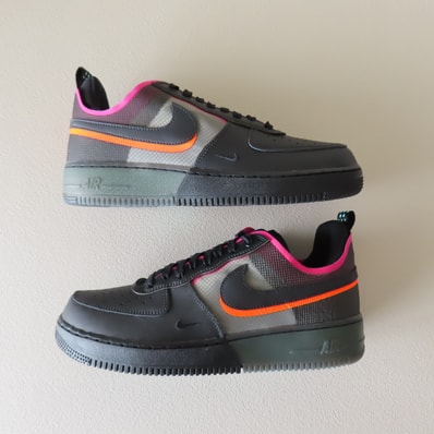 Nike Air Force 1 Low React "Black/Team Orange/Pink Prime"
