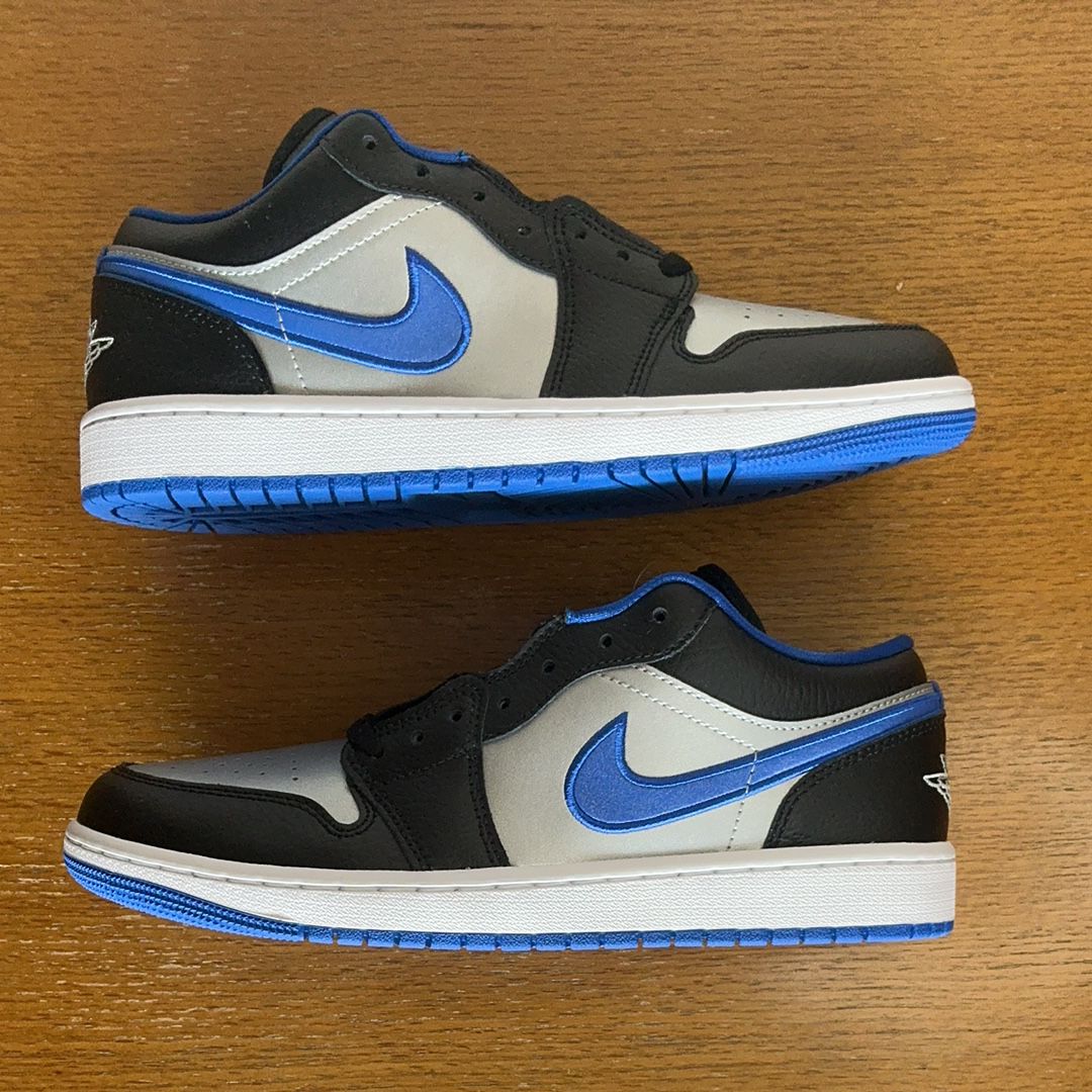 Nike Air Jordan 1 Low "Black/Game Royal/Metallic Platinum"